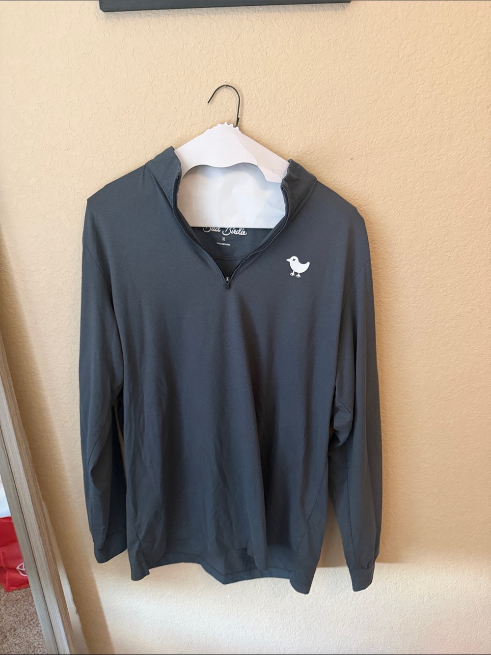 Bad Birdie Men's Charcoal Zip Pullover